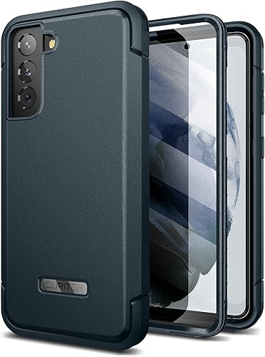 SURITCH Funda protectora para Samsung Galaxy S21 Plus, 2 marcos frontales, resistente, a prueba de golpes, con protector de pantalla integrado para
