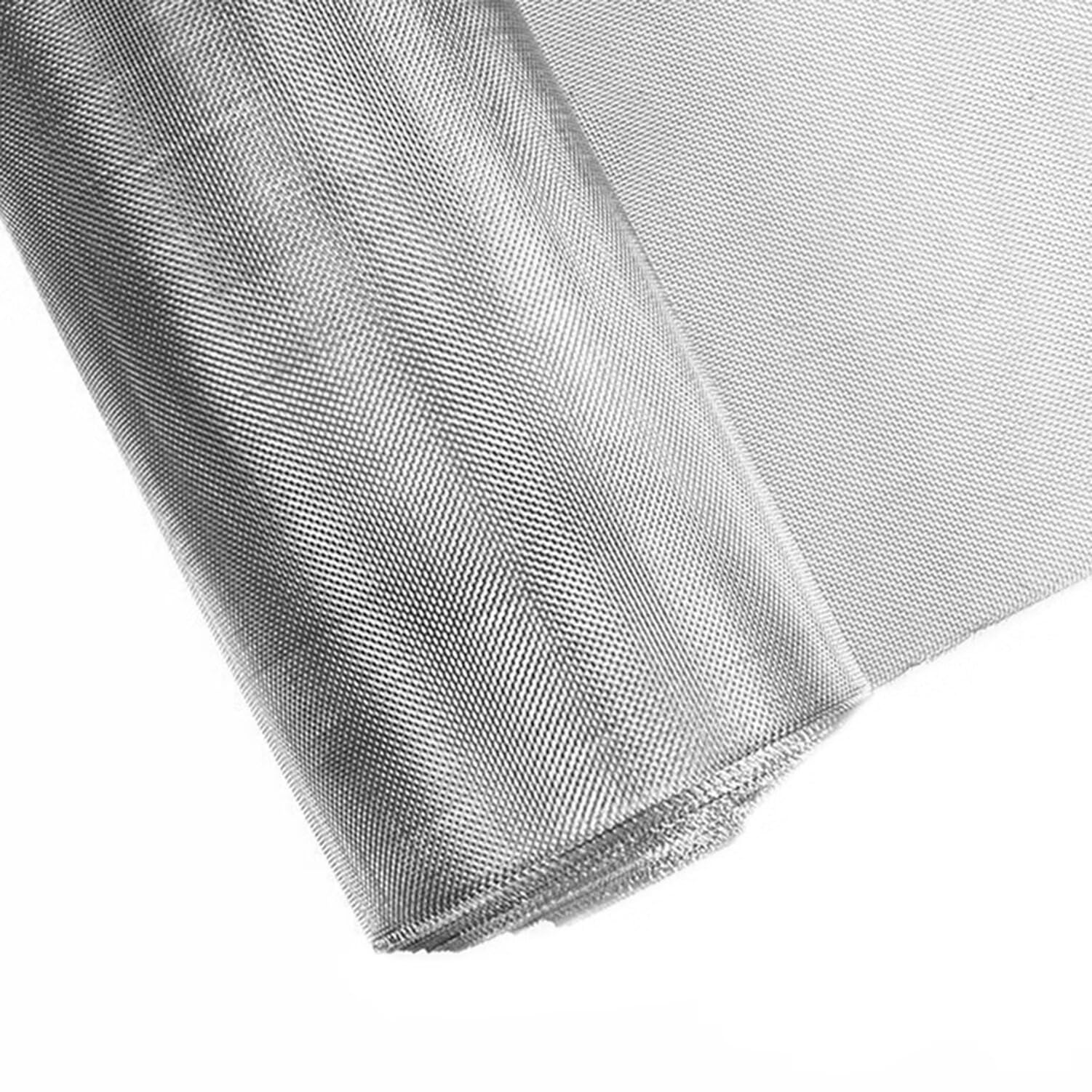 1 Roll 304 Rete Inox di Schermo 20/60/100/150 Mesh Tela Metallica Intrecciata di Hardware Resistente alla Corrosione Tagliabile Rete Metallica Fine(Silver 60 mesh,1.2x1m)
