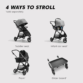 Baby Jogger City Mini GT2 All-Terrain Lightweight Stroller, Forever Air Tires, One-Hand Fold, All-Wheel Suspension, Baby Stroller with Belly Bar, Leatherette Handlebar, Pike Fashion