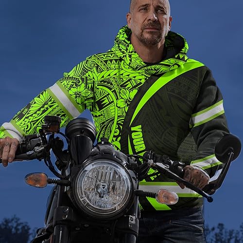 Miniatura 8 de Matedecor Camisa de alta visibilidad para hombre, camisas de seguridad reflectantes con bandera de Estados Unidos, ropa de trabajo, corredores,