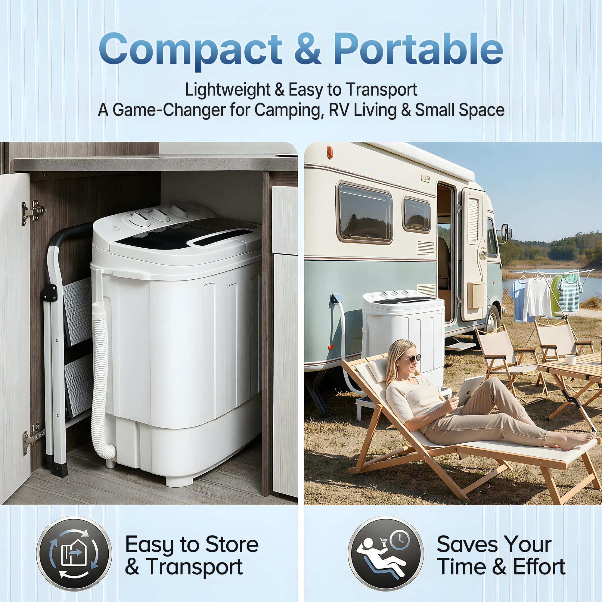 Amazon.com: SUPER DEAL Compact Mini Twin Tub Washing Machine 13lbs