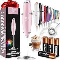 Vista 43 de Zulay Kitchen Potente varita espumadora de leche con 2 baterías Duracell – Mezclador de bebidas portátil ultrarrápido – Máquina de espuma eléctrica