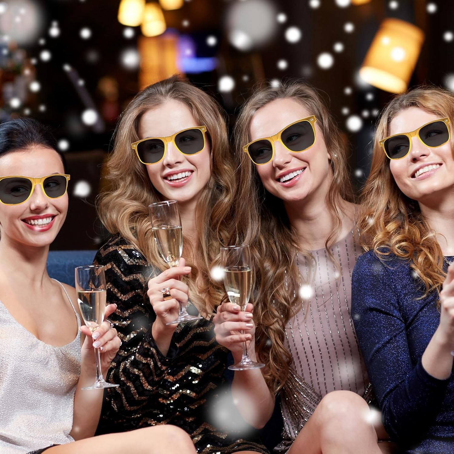 Black Sunglasses Bulk Adults Wholesale Gold Frames Square Retro Style Sunglasses Summer Party Favors