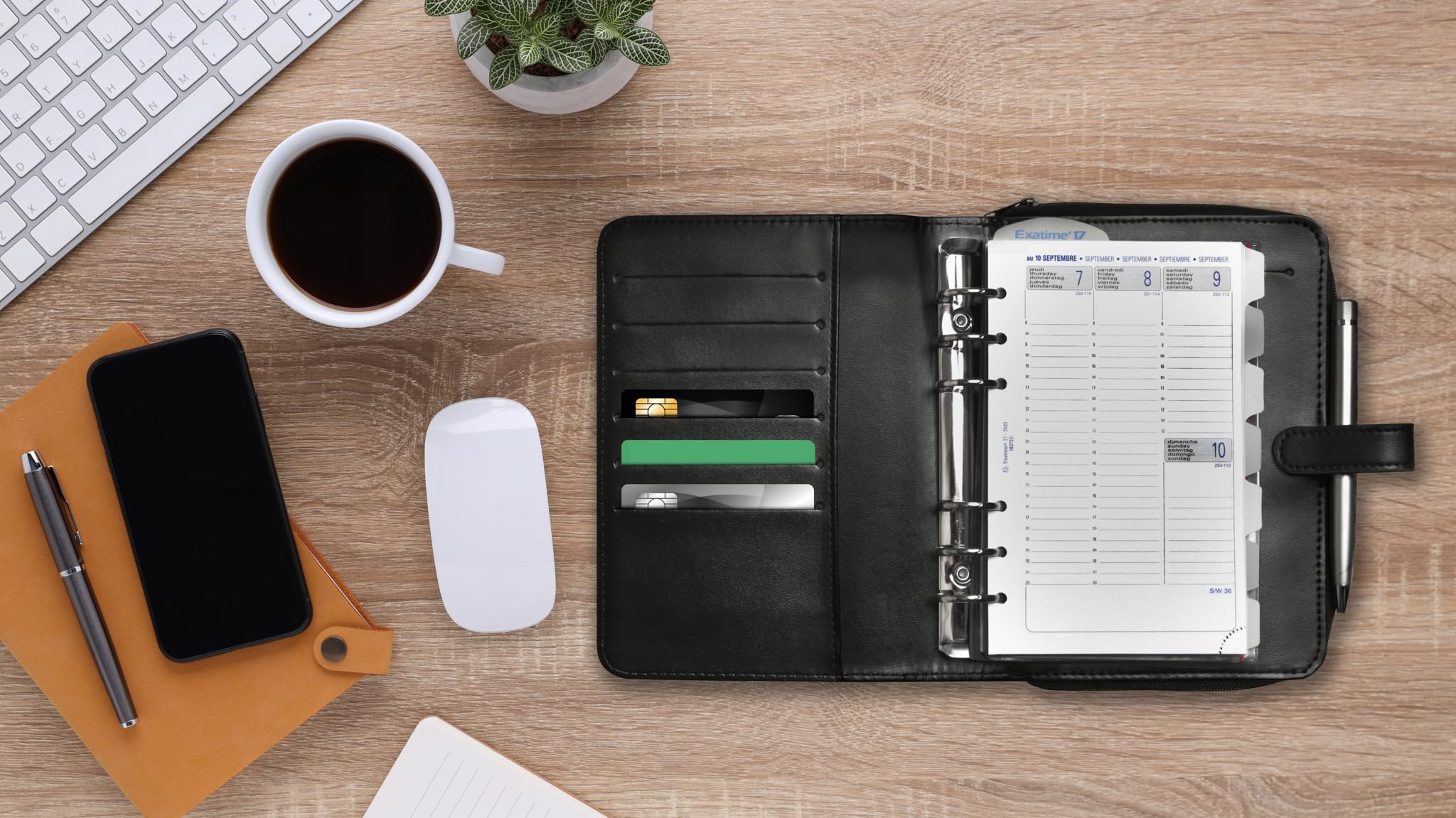 Exacompta Organiser Exatime 17 Dual, Agenda 16 mesi da settembre a dicembre, 15 x 20 cm anno 2013 2014 (lingua italiana non garantita) nero