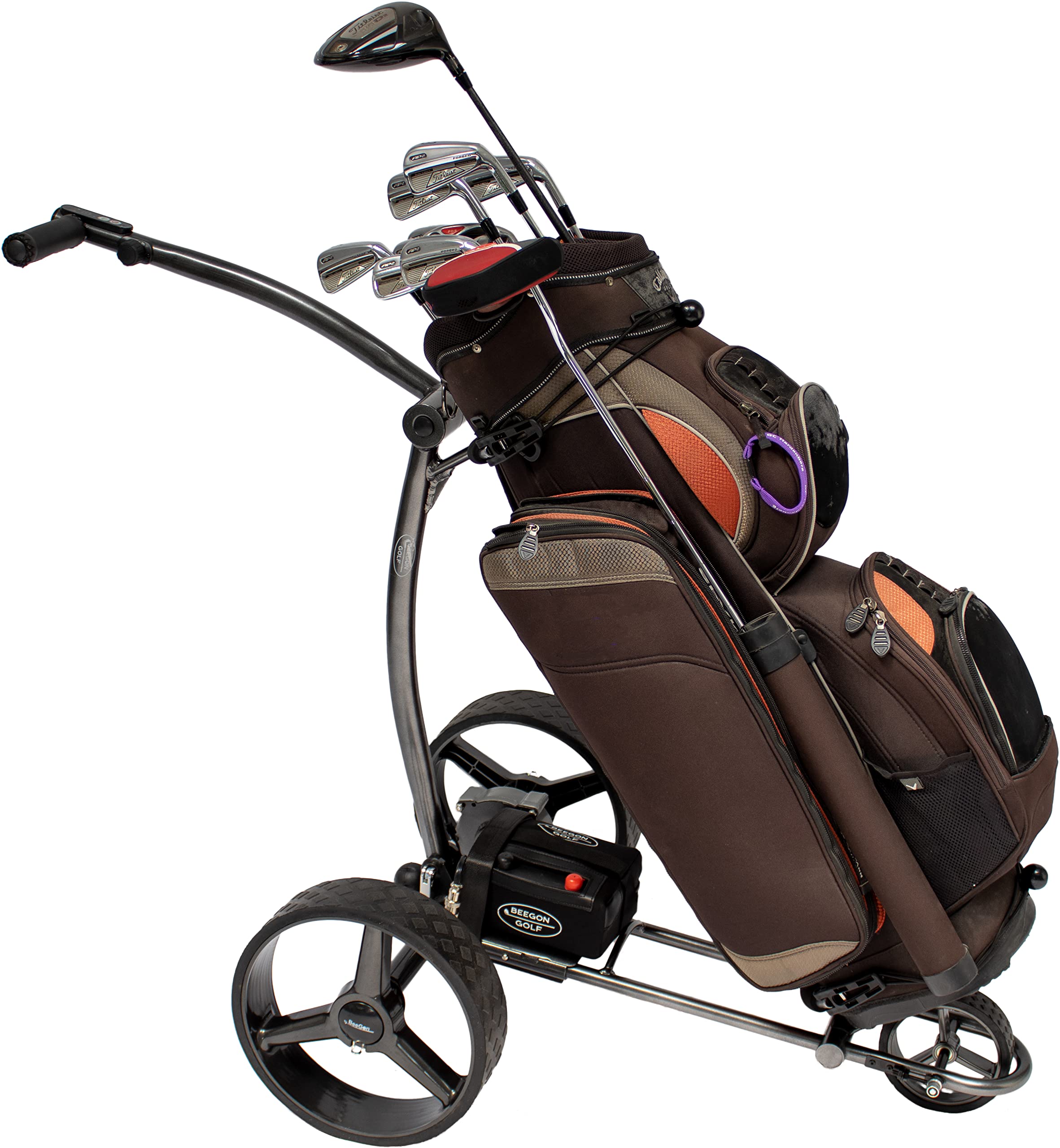 BeeGon Golf Elektro-Golftrolley GT-X400 Pro Anthrazit mit 20Ah-Lithium-Akku
