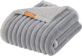 Feandrea Hundedecke, wasserdichte Decke, M, 102 x 73 cm, für Minihunde, kleine Hunde, beidseitig verwendbar, Hundesofa waschbar, Taubengrau-hellgrau PPB034G01