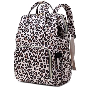 Leopard Women Laptop Backpack College School Backpack Bookbag 15 6 Inch Computer Backpacks for Work Business Travel