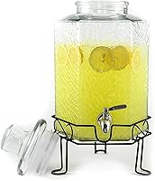 Vista 2 de Redfern 2.5 Gallon Glass Beverage Dispenser Stainless Spigot and Stand