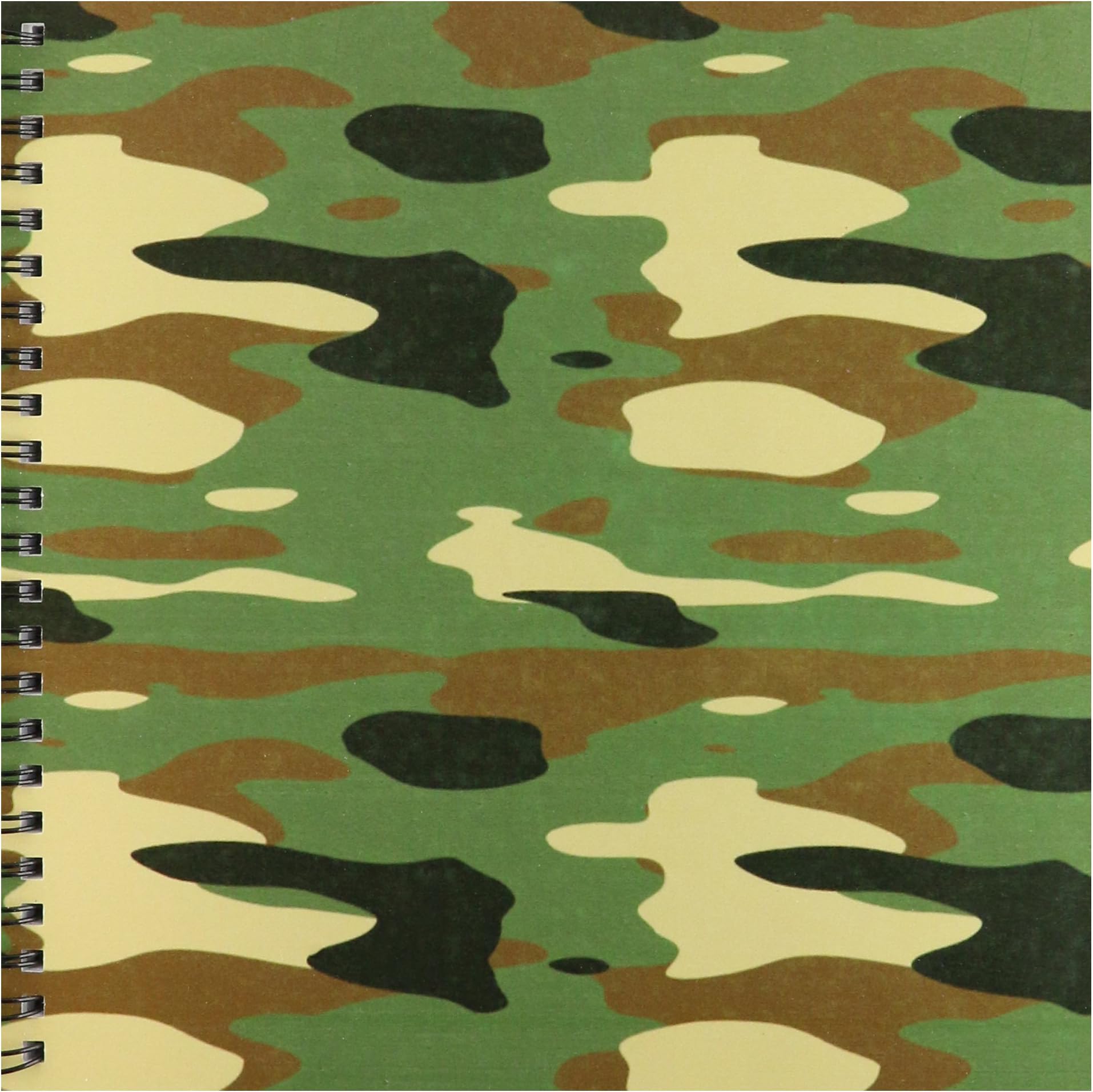 (8x8 drawing book) - Patricia Sanders Creations - Green Camouflage- Military- Patriotic- USA - Drawing Book