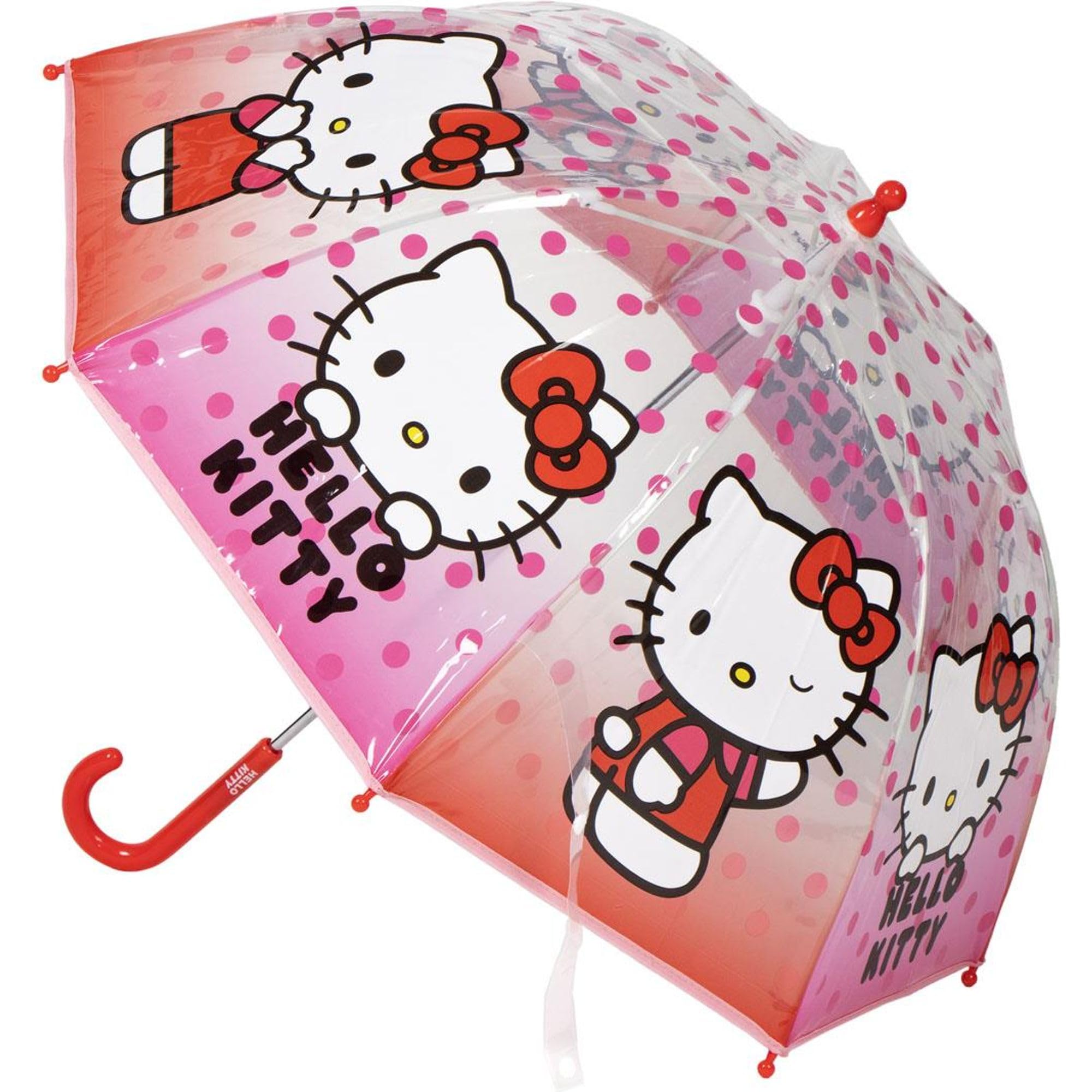 CERDÁ LIFE'S LITTLE MOMENTS Manual Umbrella Poe Bubble Hello Kitty - Children's Umbrella with Clear Dome Design, Strong and Safe, with Hello Kitty Illustrations
