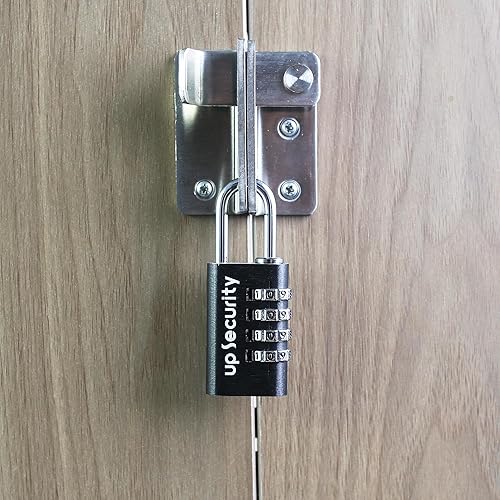 Miniatura 6 de Candado de combinación de 4 dígitos para casillero, unidad de almacenamiento, cerradura de casillero de gimnasio con código, combinación de candado