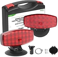 Vista 1 de Agrieyes Luces de remolque inalámbricas de larga duración con soporte ajustable, luces de remolque magnéticas con batería y estroboscópicas