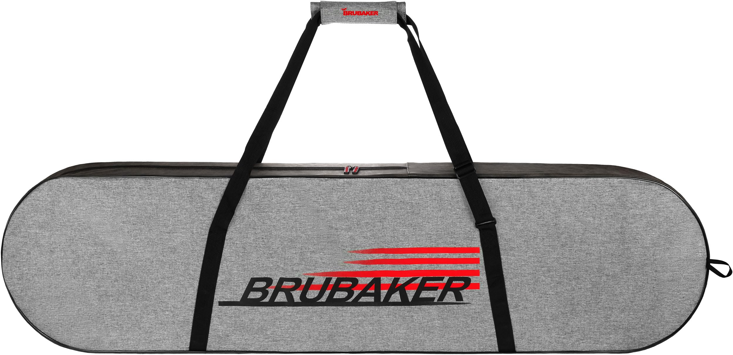BRUBAKER Snowboardtasche Velocity Performance - Snowboard Aufbewahrung Tasche mit Verstellbarem Tragegurt und Namensschild - Snowboardbag - Schwarz, Grau und Rot