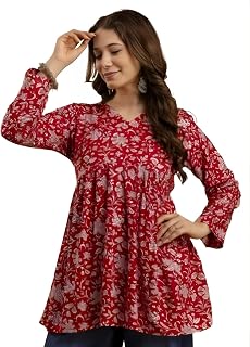 NG NIROMIKA Rayon Short Geather Women Top | Tunic for Jeans Short Kurti | Short Anarkali Price In India