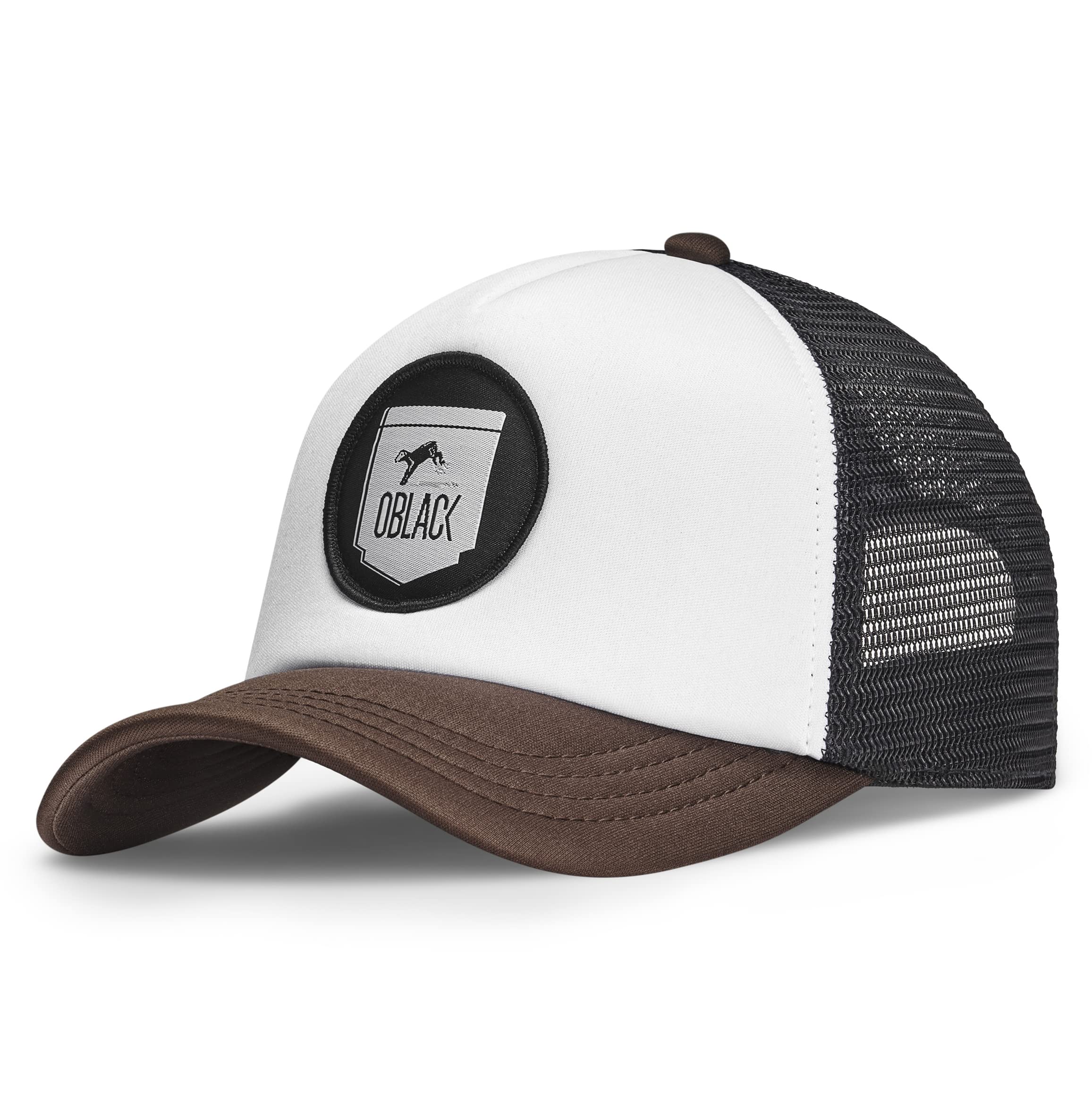 Oblack Men's Brown Baseball Caps Trucker Cap Classic Cocoa Baseball Cap Black Adjustable Hats Mesh Snapback Caps For Accessories Hat - Hats & Caps