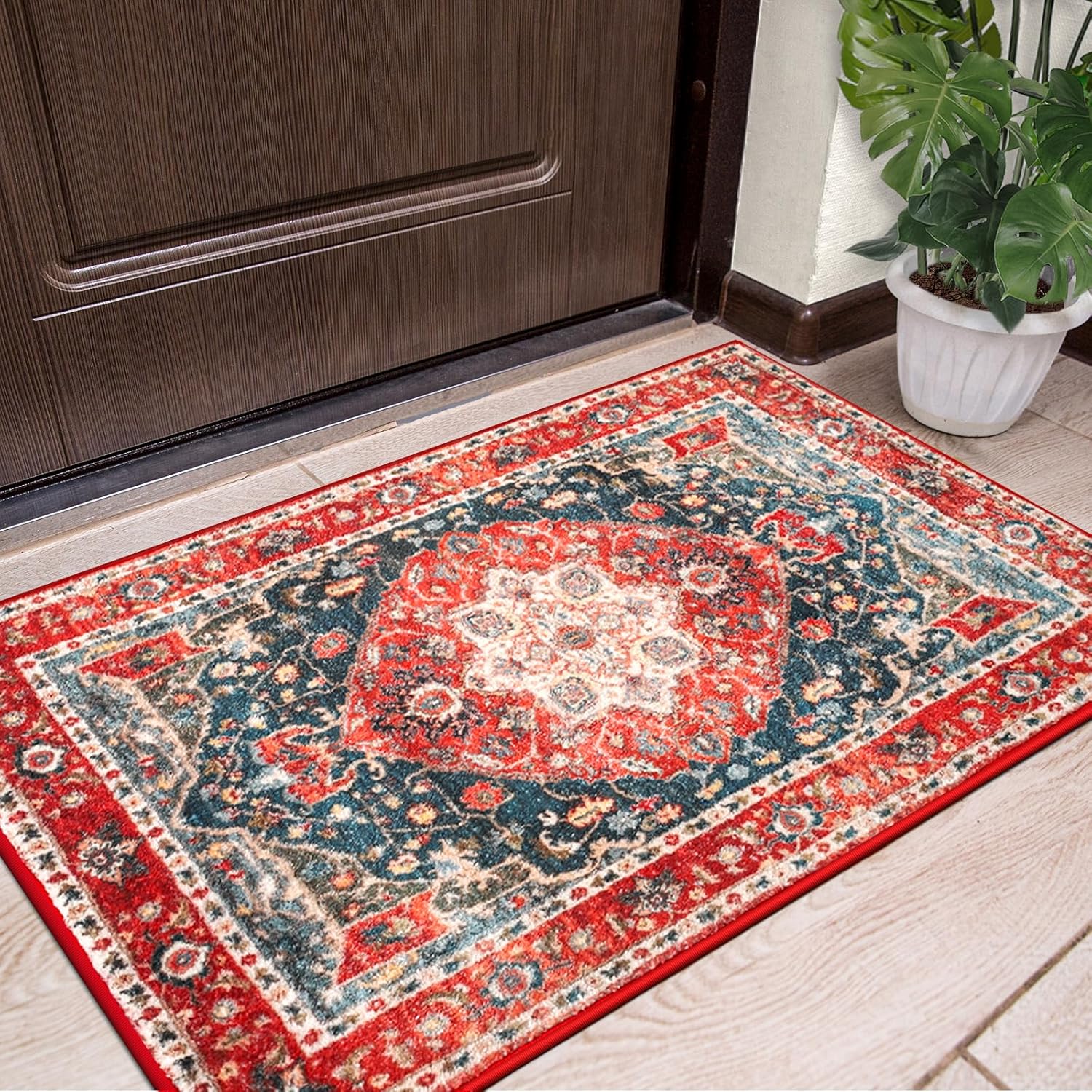 Comeet Vintage Washable Area Rug 2x3 Small Retro Throw