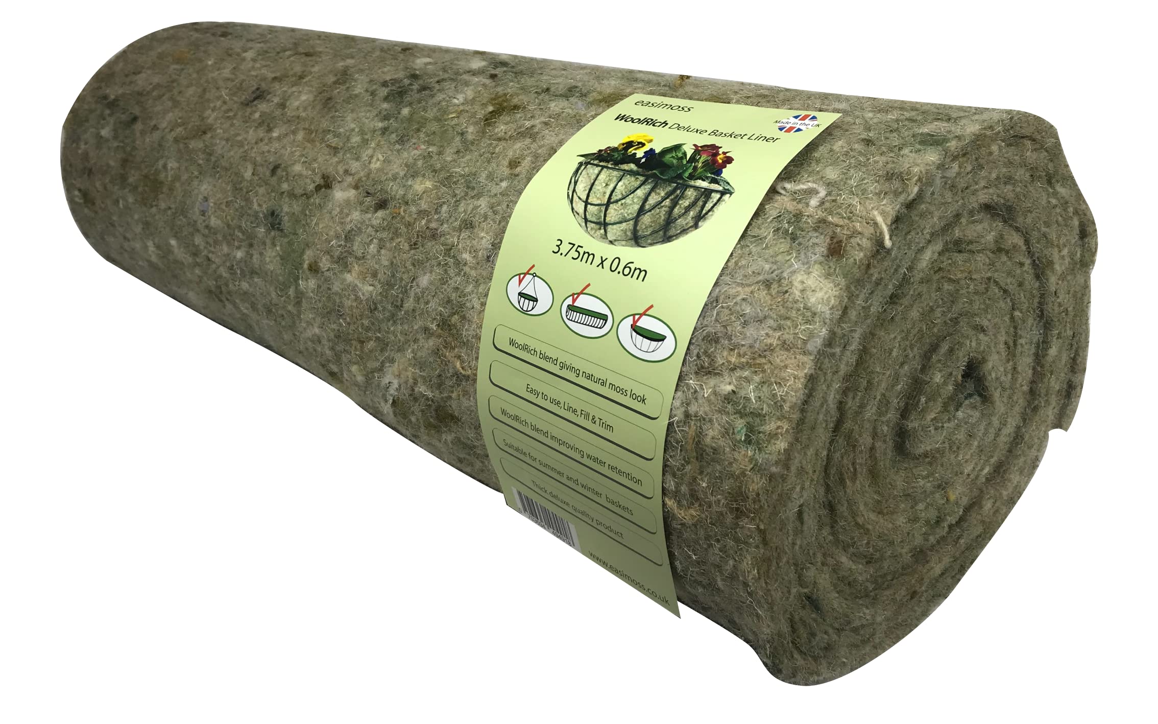 Easimoss Hanging Basket Liner Roll 4Mx 0.6M