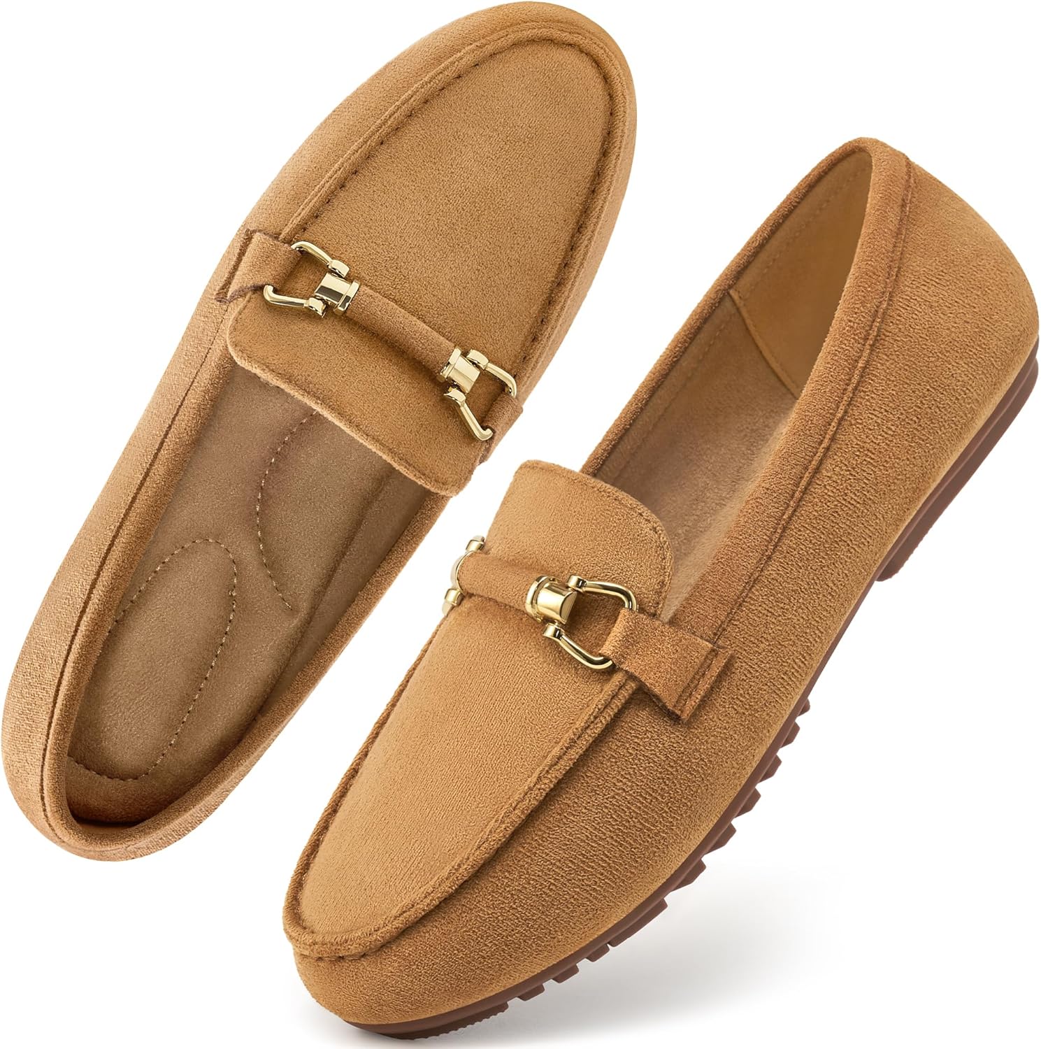 HARENCE Loafers for Women Comfortable Slip On Business Work Flats Shoes Casual Driving Moccasins Penny Loafer
