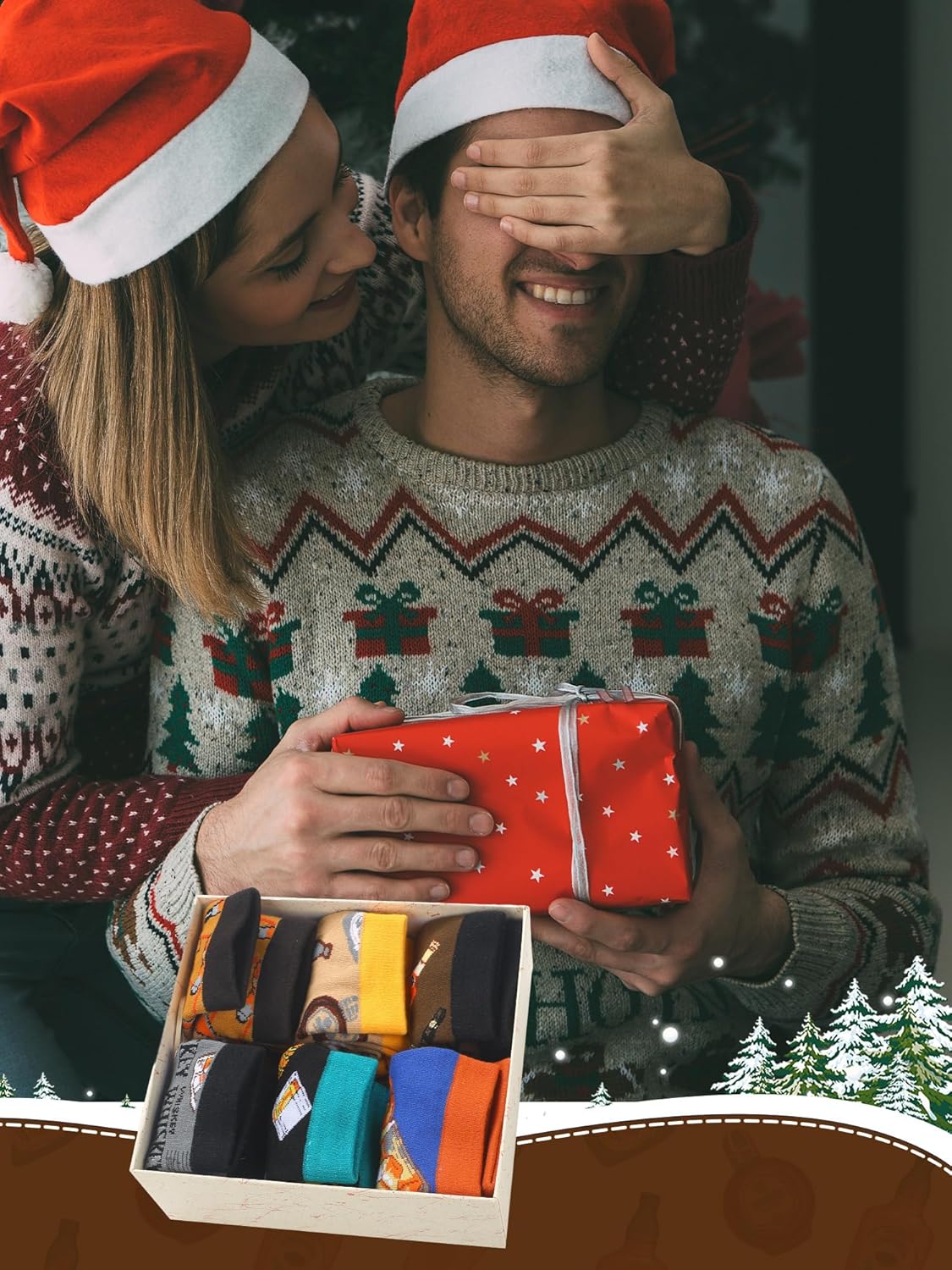 Haysandy 6 Pairs Bourbon Whisky Novelty Socks for Men Women Fun Word Socks Winter Wine Gifts for Whisky Lover Family - Image 2