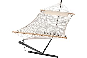SUNCREAT Double Hammock with Stand Included
