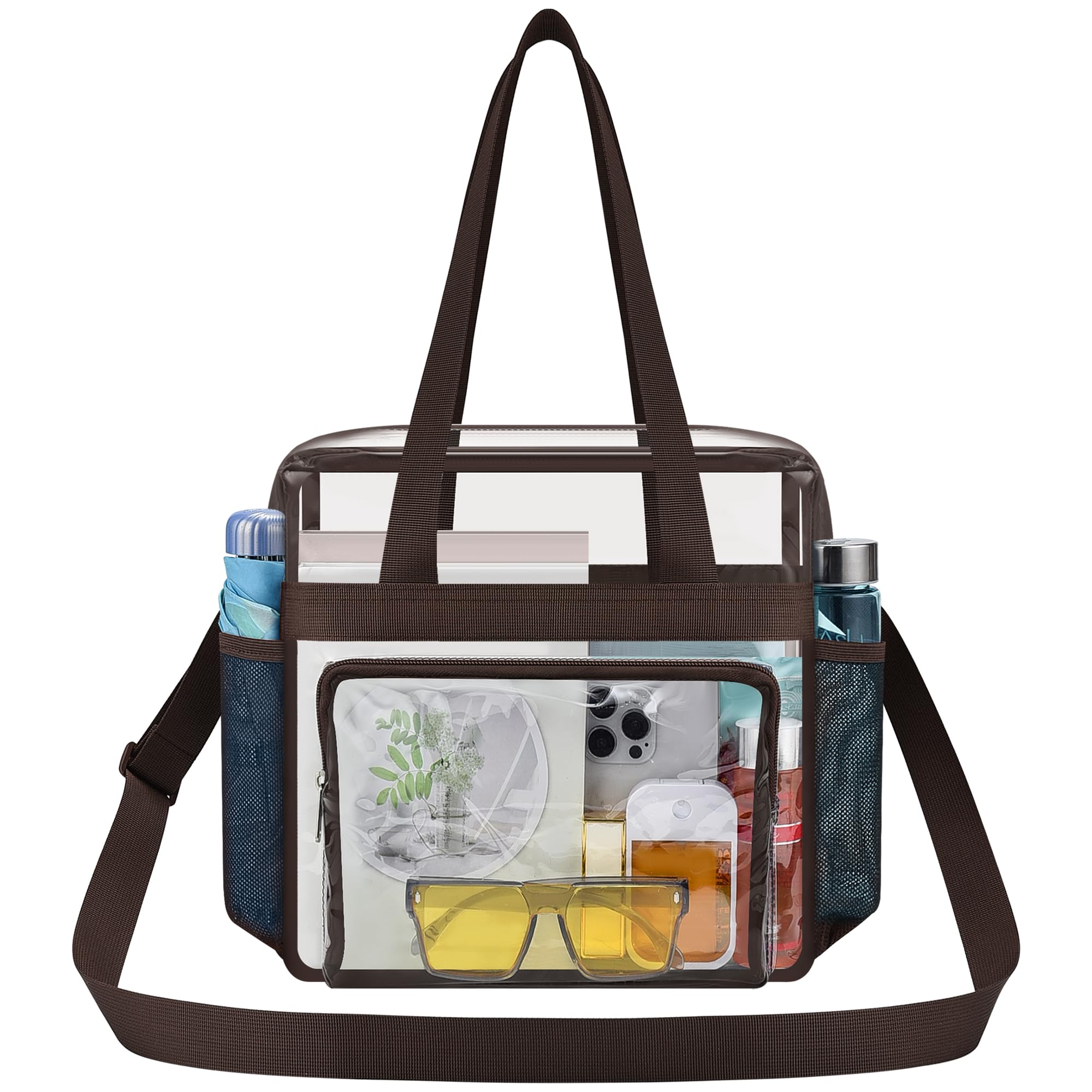 Oraben Clear Tote Bag Clear Bag Stadium Approved 12x6x12 Stadium Bag for Work, Sports Games,Gym