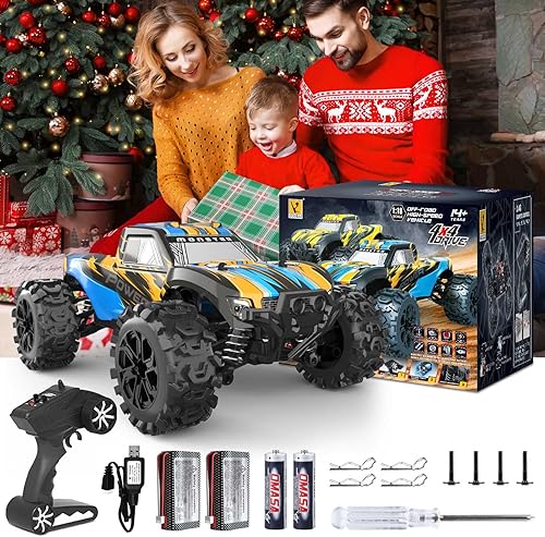 Miniatura 7 de Autos RC rápidos 118 4X4 para adultos, camiones RC Super Ultra Road Jumping RC, alta velocidad 25 MPH Rock Crawler, camiones monstruo RC con 2