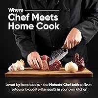 Vista 8 de Cuchillo de chef Matsato, cuchillo de cocina japonés de acero para chefs, cuchillos de cocina para carne y verduras, Cuchillos De Cocina - Regalos