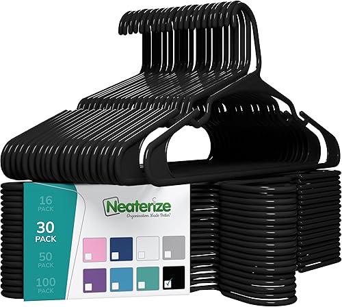 Perchas de plástico para ropa, paquete de 30 unidades para adultos, perchas de plástico, el colgador perfecto para abrigos y perchas para ropa de disponible en Yaxa Colombia