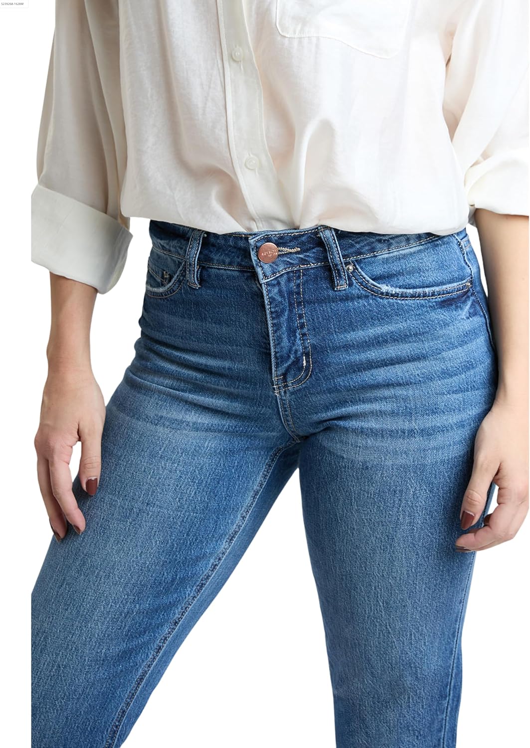 Royalty For Me Womens Women's High Rise Straight Leg Jeans with Tummy Control - Image 5