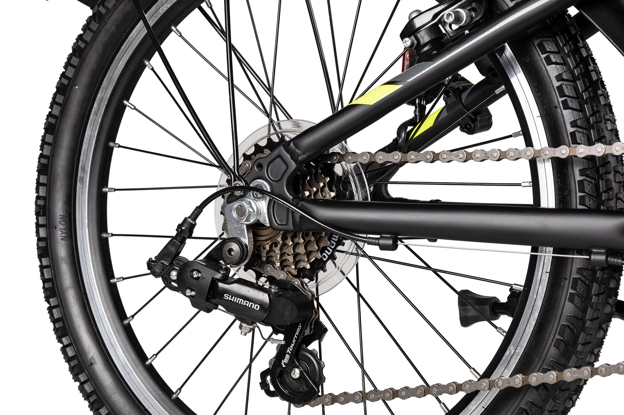 axess kinderfahrrad 20 zoll Stipe Street | verkehrssicheres | 20 Mountainbike | 7-Gang Schaltung Häkeln Aufbewahrungskorb Teeth #:53T Weber Kindersitze für Fahrräder