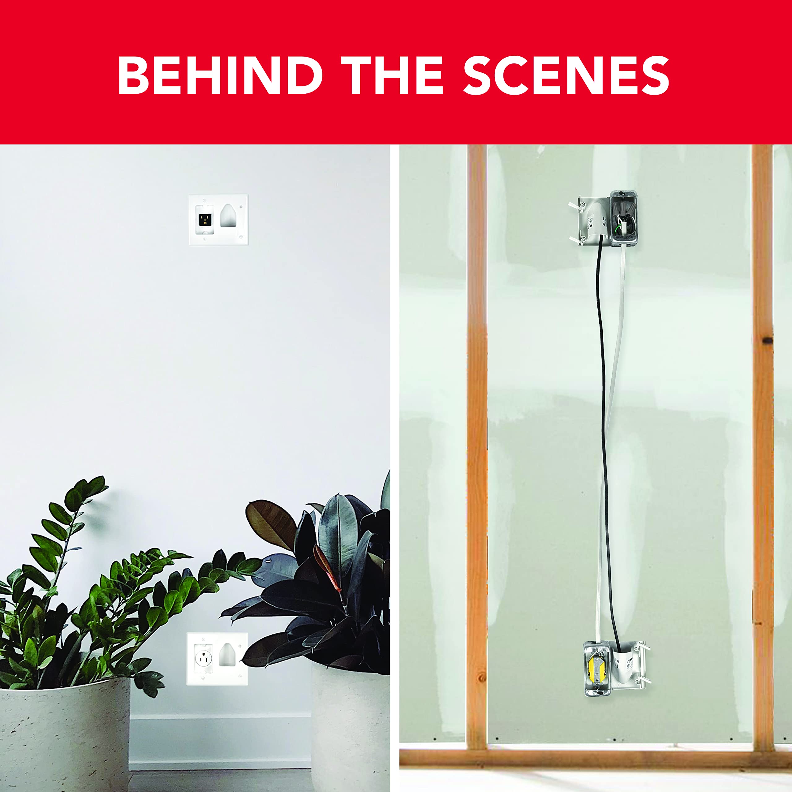 RCA DH150E RCA 壁内電源取り付けおよびコード管理キット 壁マウントフラットパネルテレビ用 ホワイト Amazon.com: RCA DH150E RCA in-Wall Power Install and Cord