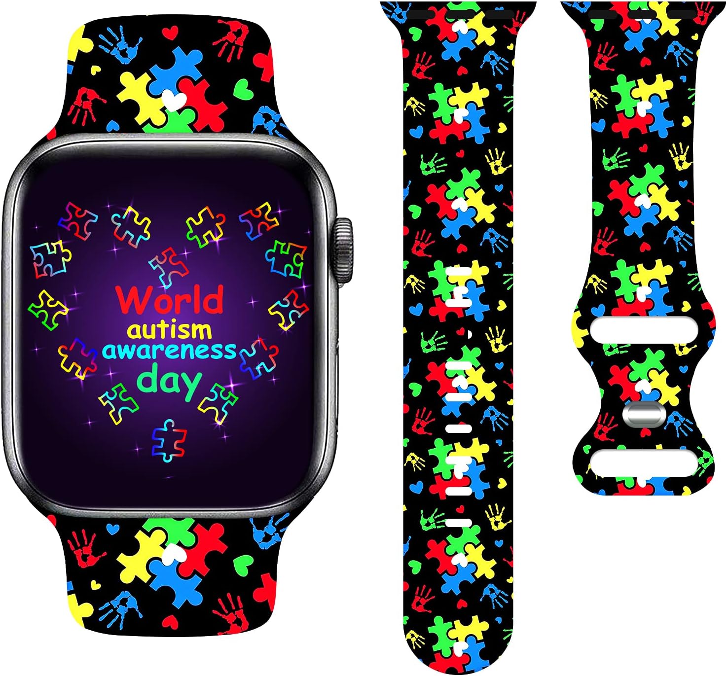 Watch Band Compatible with Apple Watch 38mm 40mm 41mm 42mm 44mm 45mm 49mm Silicone Wristbands Strap Replacement for IWatch 9 8 7 6 5 4 3 2 1 Women Men Gifts