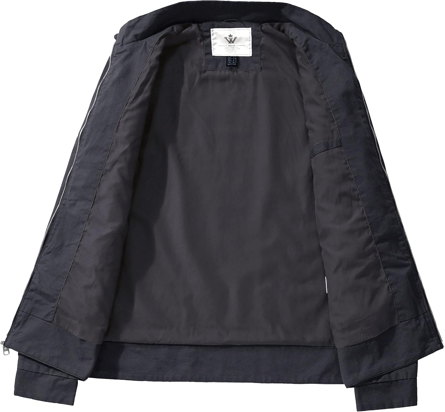 WenVen Men's Spring Cotton Military Jacket Casual Lightweight Canvas Field Coat - Image 3