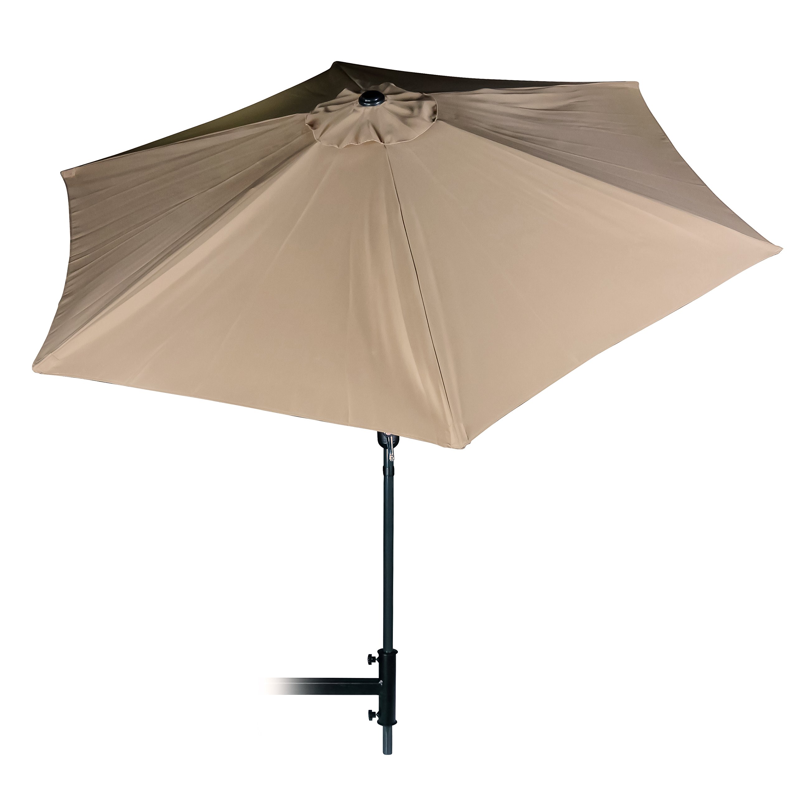 Amazon Com Camco Large Tilting Outdoor Patio Umbrella 9 Tilts In Various Directions To Block Sun Rays Durable Uv Resistant And Water Repelling Material Easy Set Up Beige 51959 Automotive