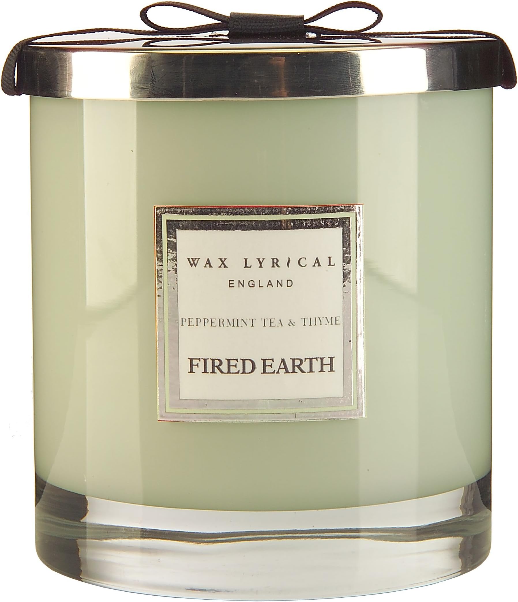 Fired Earth Large Candle Glass, Peppermint Tea and Thyme
