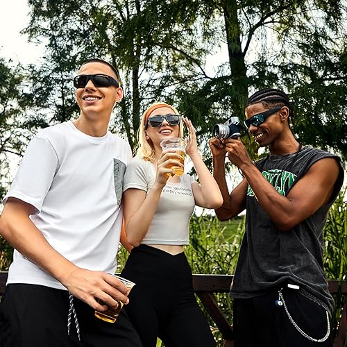 Miniatura 20 de OhO - Lentes de sol inteligentes, lentes de sol polarizados con altavoz Bluetooth, protección UV atlética/exterior y control de voz, unisex