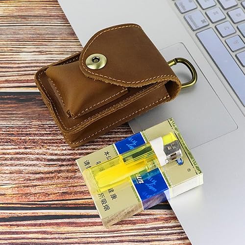 Miniatura 7 de Estuche de cuero para cigarrillos, cierre de metal, estuche de cigarrillos de cuero para mujer, estuche de cigarrillos que puede sostener un