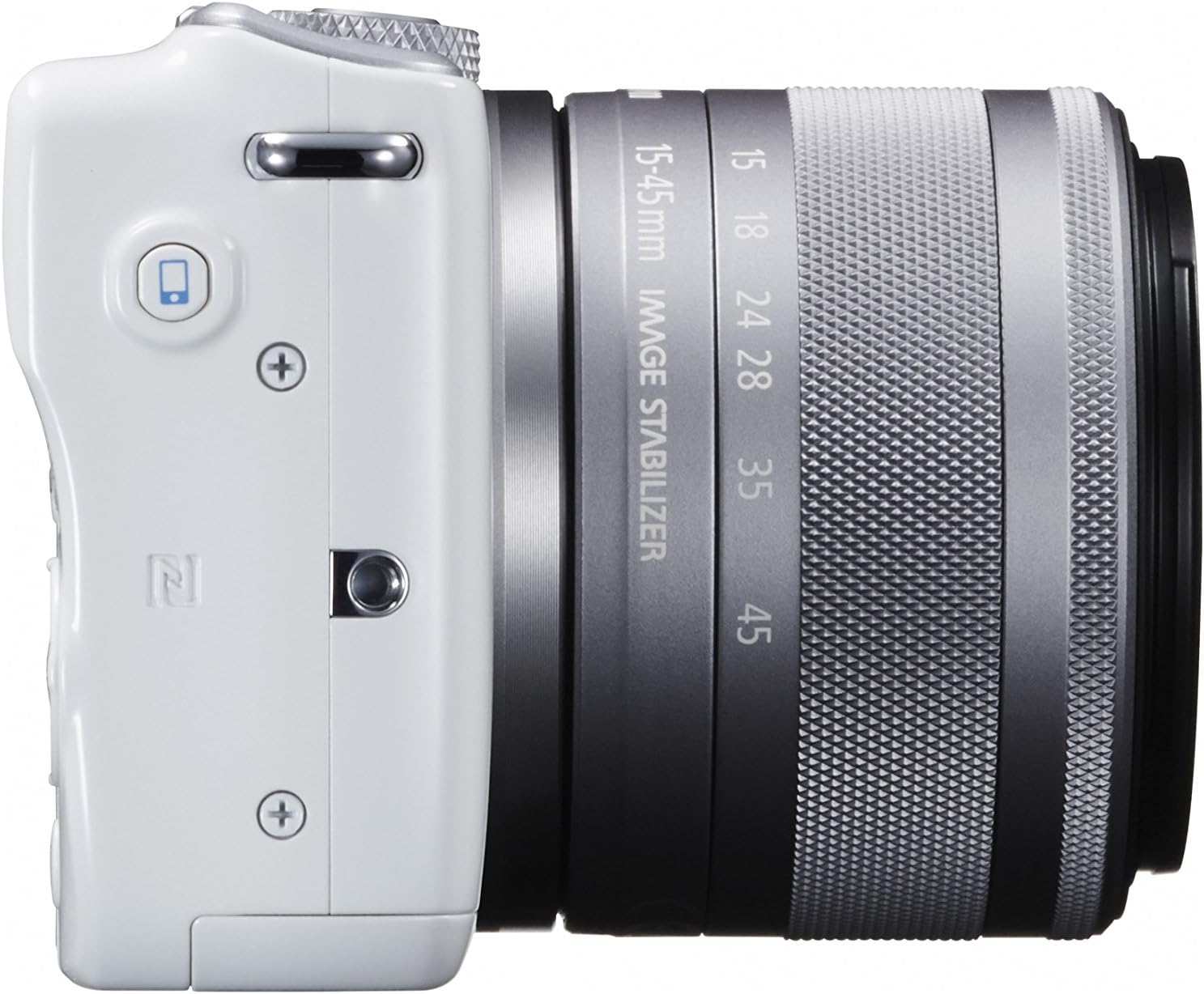 canon eos m10 mirrorless camera kit with ef m 15 45mm image stabilization stm lens kit white