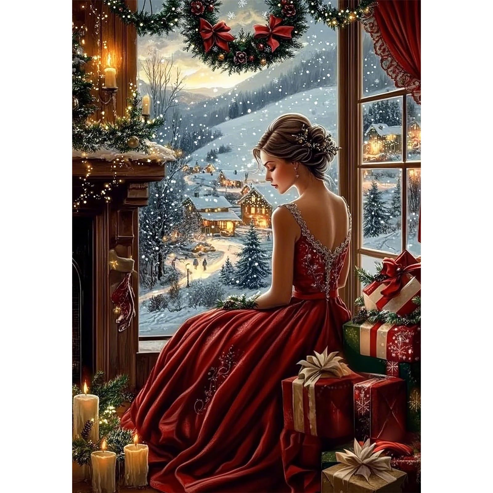 NEWENMO 5D Elegante Fee Diamond Painting Set, DIY Heldere Vleugels Diamantschilderij Volwassenen, Mooie Diamant Schilderij, Doe-het-zelf Diamond Art Complete Kit, voor Volwassenen, Beginners