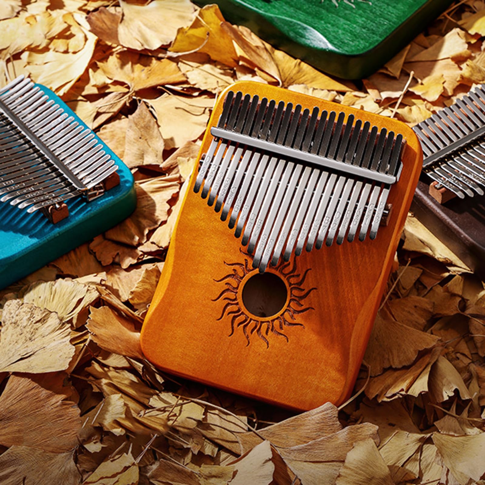Pianoforte portatile in legno a 17/21 tasti, piccolo strumento musicale portatile per bambini e principianti