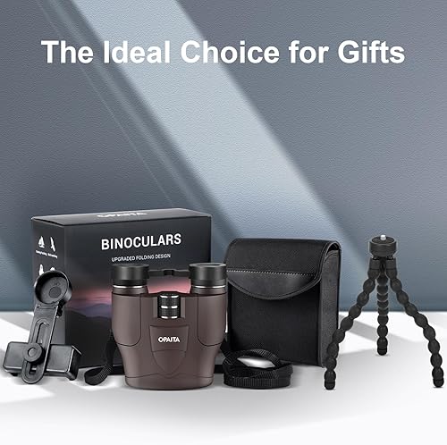 Miniatura 8 de OPAITA Prismáticos de alta potencia de 12 x 25 pulgadas para adultos con adaptador universal de teléfono, prismáticos ligeros con visión grande,