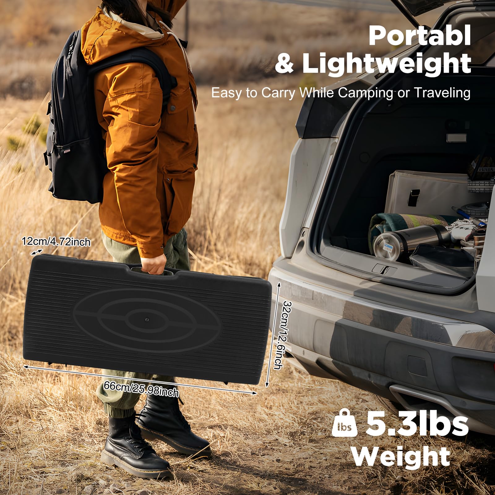 Gaskocher 2-flammig, Campingkocher mit Grillschale und Aufbewahrungskoffer, Portable Outdoor Gasstove für Grill Camper im Outdoor Camping, 64 * 27.8 * 8cm (Campingkocher)
