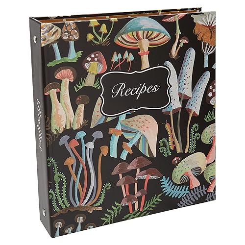 C.R. Gibson Carpeta de recetas de 3 anillas con bolsillo de forraje con tarjetas, 9.35 x 8.5 pulgadas