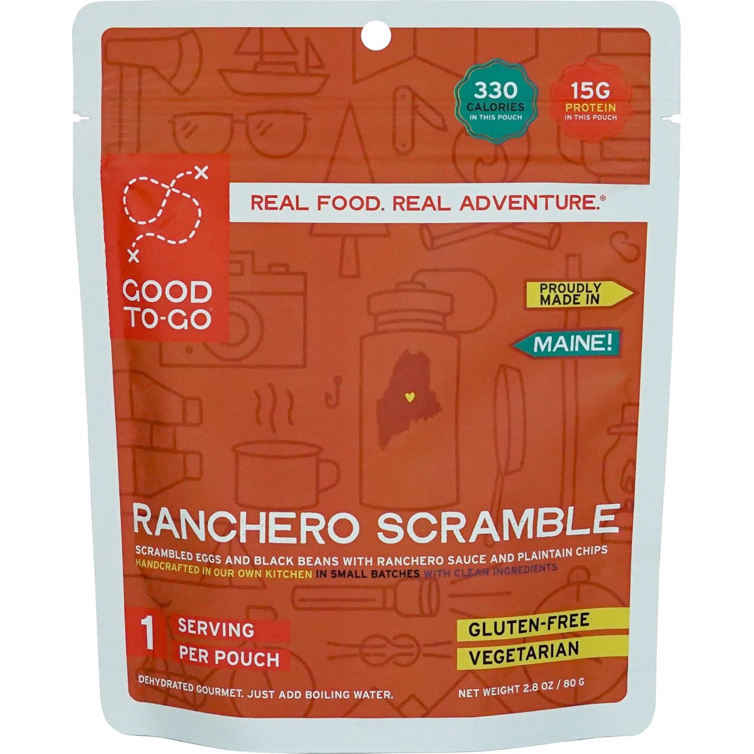 GOOD TO-GO Ranchero Scramble (6-Pack of Single Servings) | Camping & Backpacking Food | Just Add Water Backpacking Meals | Good To-Go Dehydrated Meals Taste Better Than Freeze Dried Food