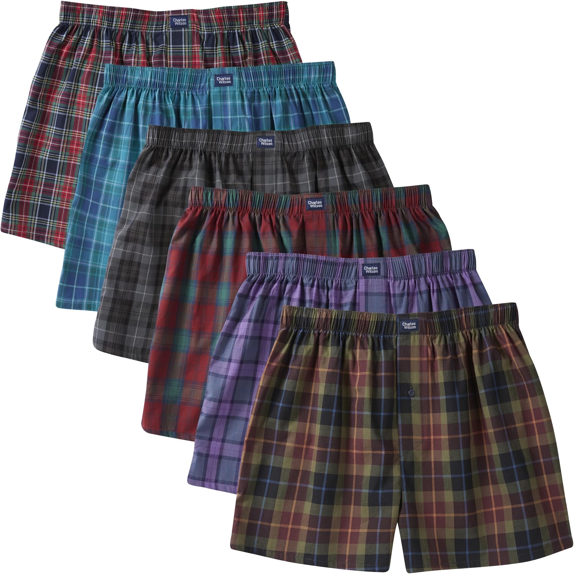 Charles Wilson 6 Pack Woven Boxer Shorts
