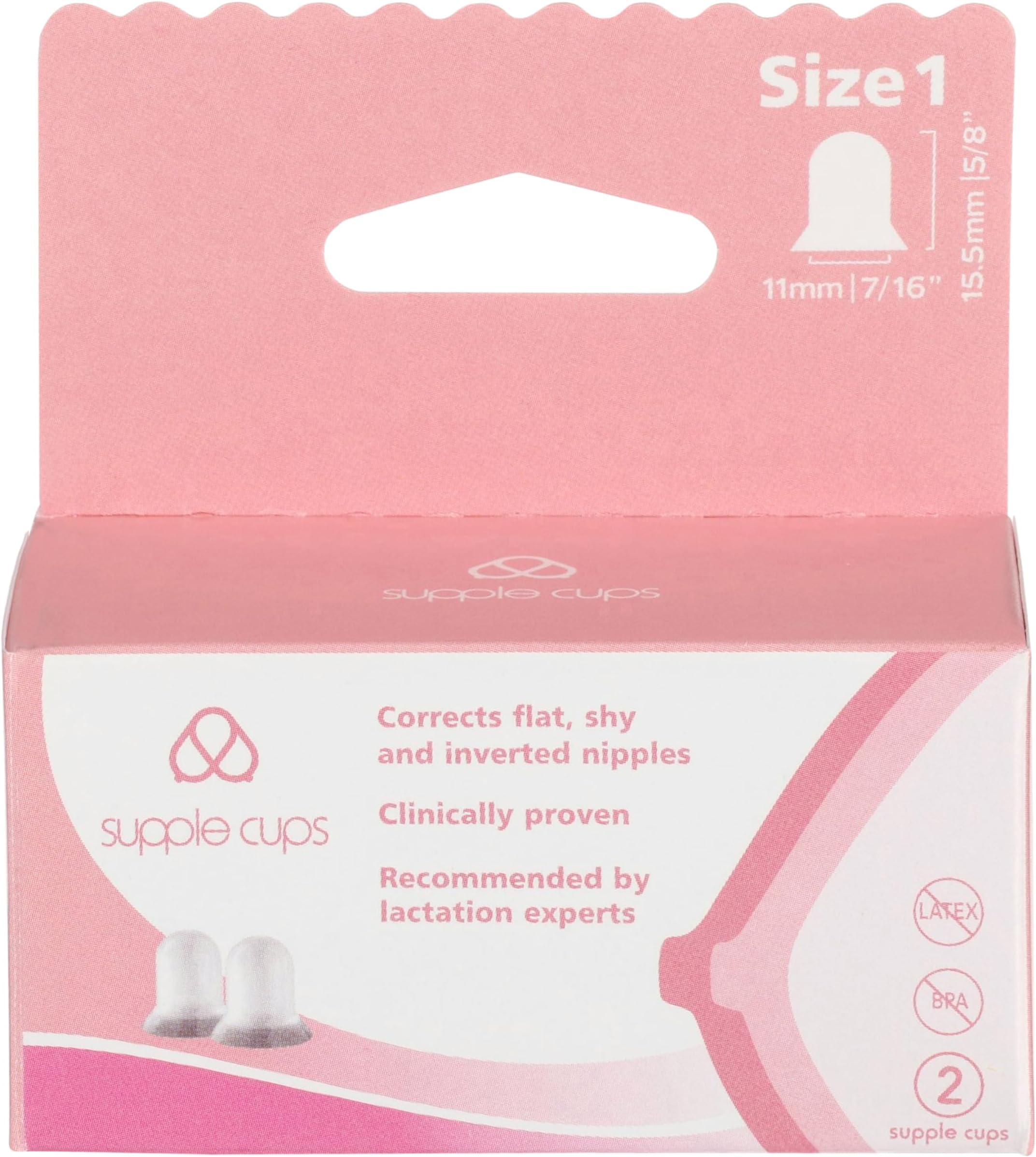 Supple Cups for flat, shy and inverted nipples (Size 1)