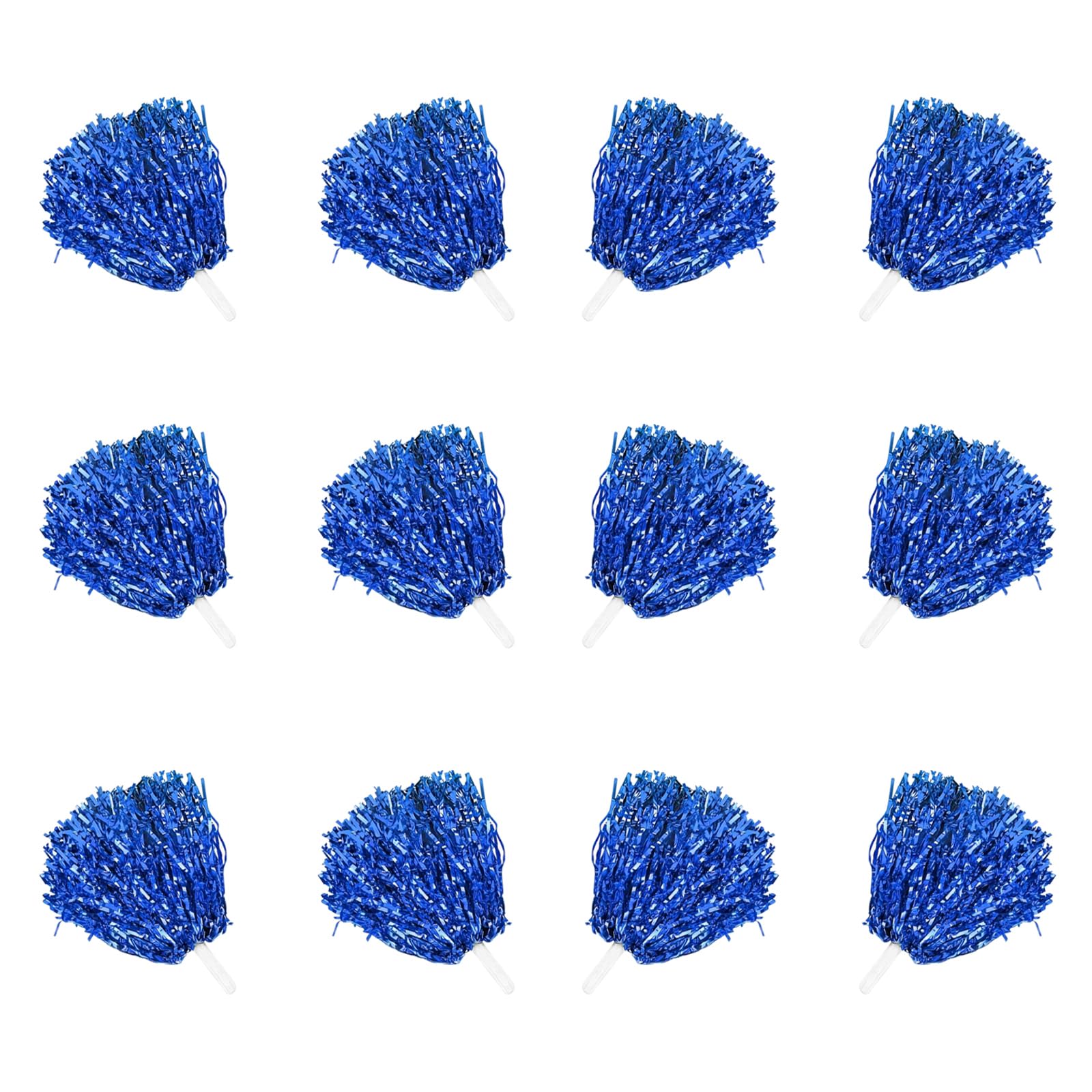 12 Pompones Animadora,flores de animadoras,Pompones de Animadora de Plástico,Pompones Azules Animadora,Animadora Poms,para competición deportiva, bailar, animadores, adultos, niños (Rojo) — view 8