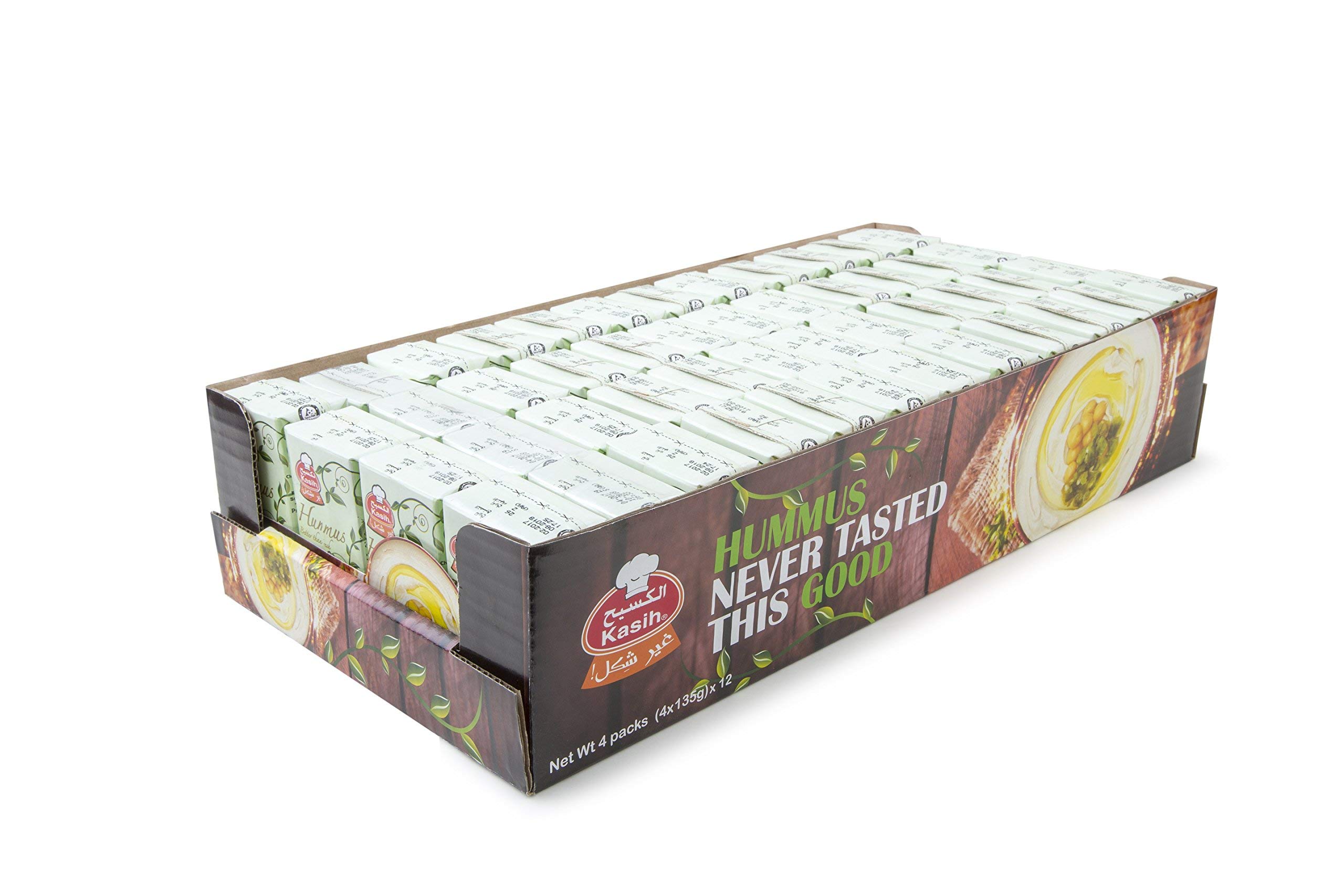 Kasih Hummus 135g (48er Pack) Vegane Kichererbsen & Tahini Dip