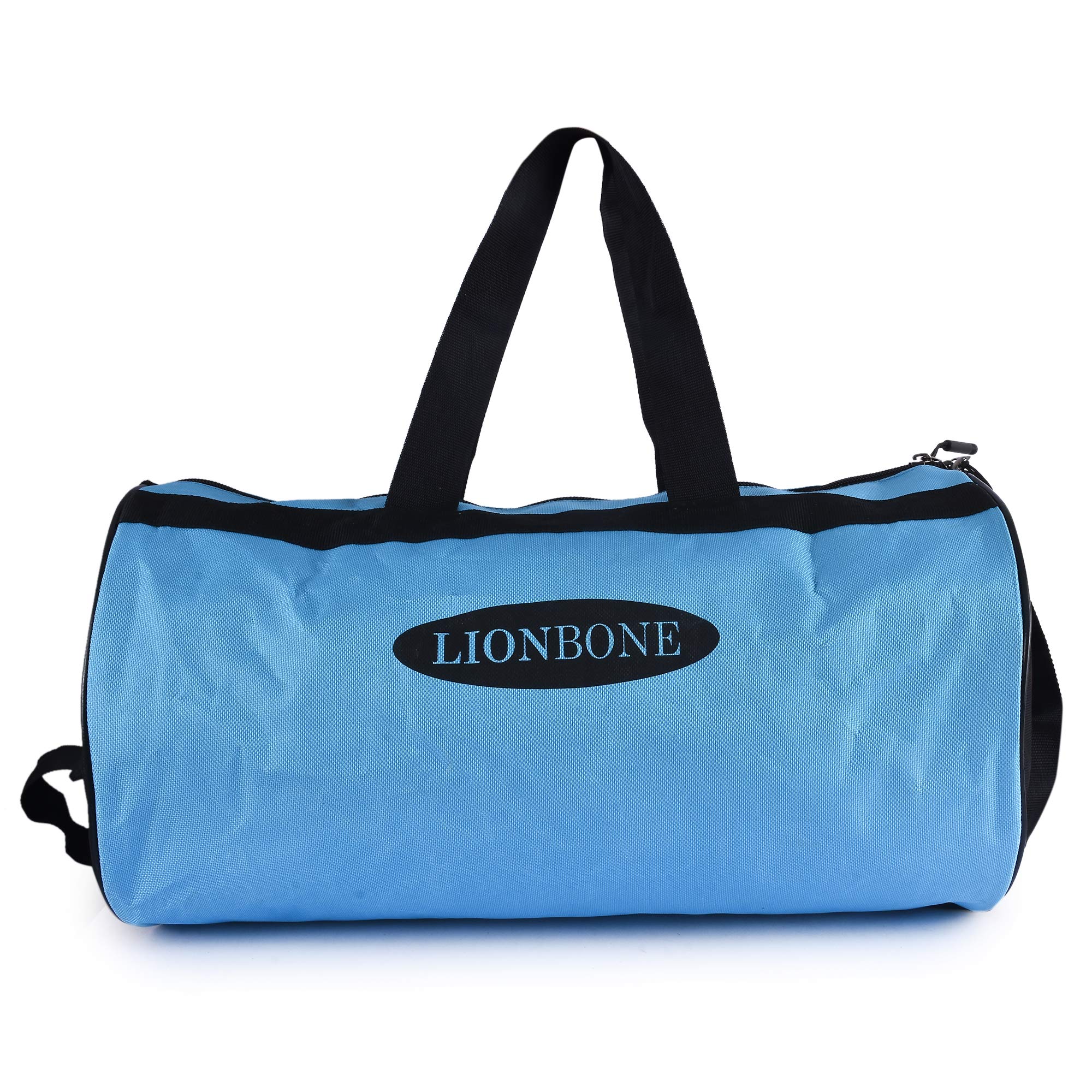 LIONBONE Fabric 45 cms Blue Gym Shoulder Bag (HB-LB-DF-0302-Sky Blue-Black)