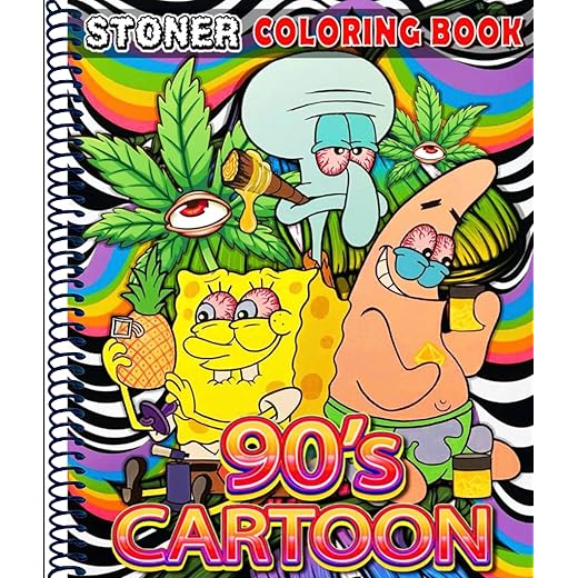 Stoner Coloring Book: 53+ Retro-Inspired Psychedelic & Trippy Coloring Pages for Stress Relief and Relaxation, The Ideal Gift for Weed Lovers and Cartoon Enthusiasts